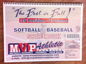 MVP Athletic Supplies MVP 16 Position Softball / Baseball Scorebook 3 MVP Athletic Supplies MVP 16 Position Softball / Baseball Scorebook