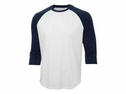 Sanmar ATC Dri Fit Baseball 3/4 Sleeve Undershirt -baseball shop s3526 form angle whitetruenavy 102014