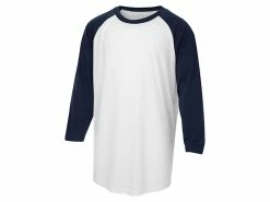 Sanmar ATC Dri Fit Baseball 3/4 Sleeve Youth Undershirt -baseball shop y3526 form angle whitetruenavy 2014